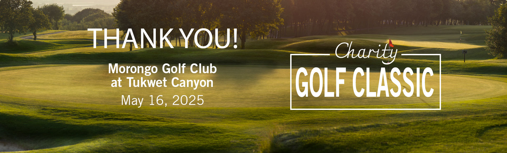 Golf course with text for 2025 Golf Classic