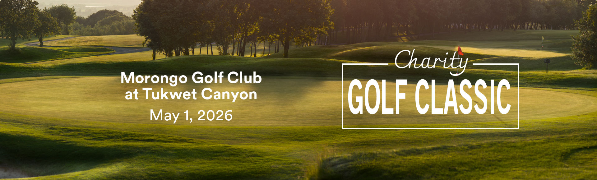 Golf course with text for 2026 Golf Classic