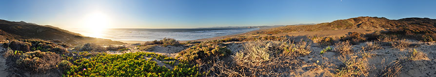 Seashore looking at ocean